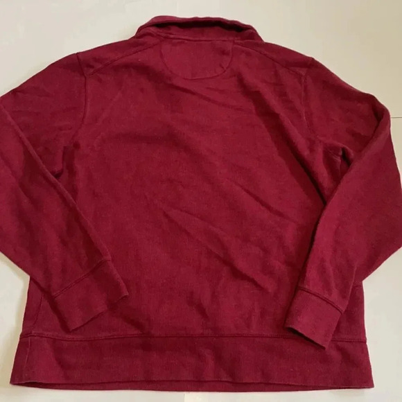 Tommy Bahama quarter zip ribbed sweatshirt Brick red Men’s size small Casual - Picture 11 of 12